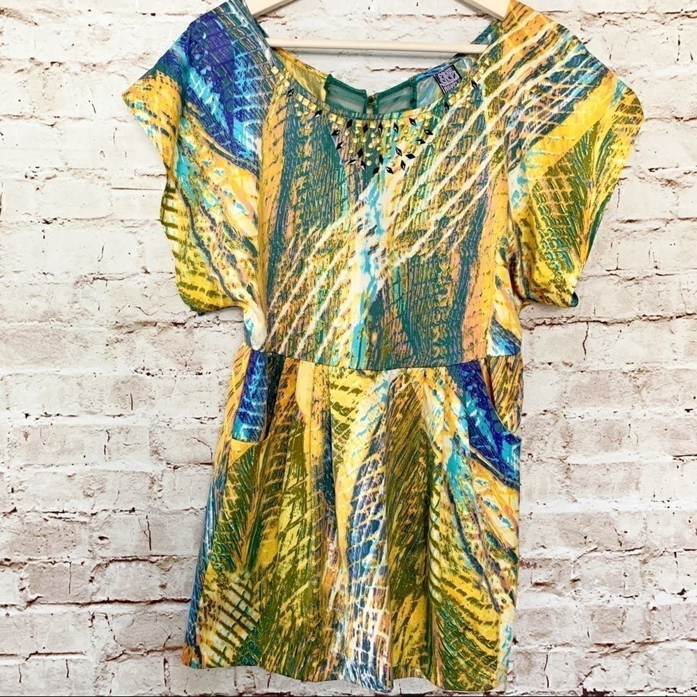 Free People Anthropologie sunset dynasty mini dress